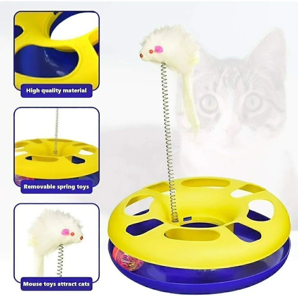 Ball Track Cat‎ Toy with Mouse Swatter